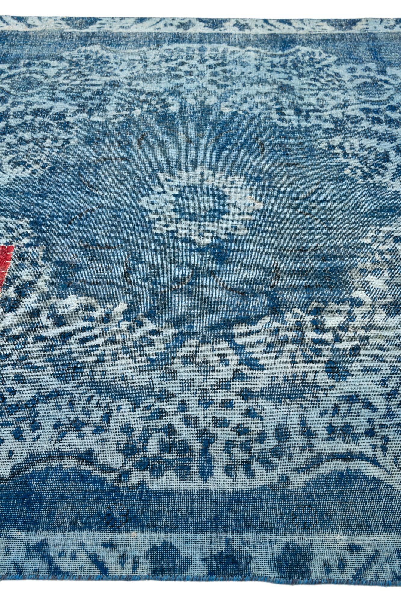 7' x 10' 9 Hand Knotted Ultra Vintage Persian Wool Rug