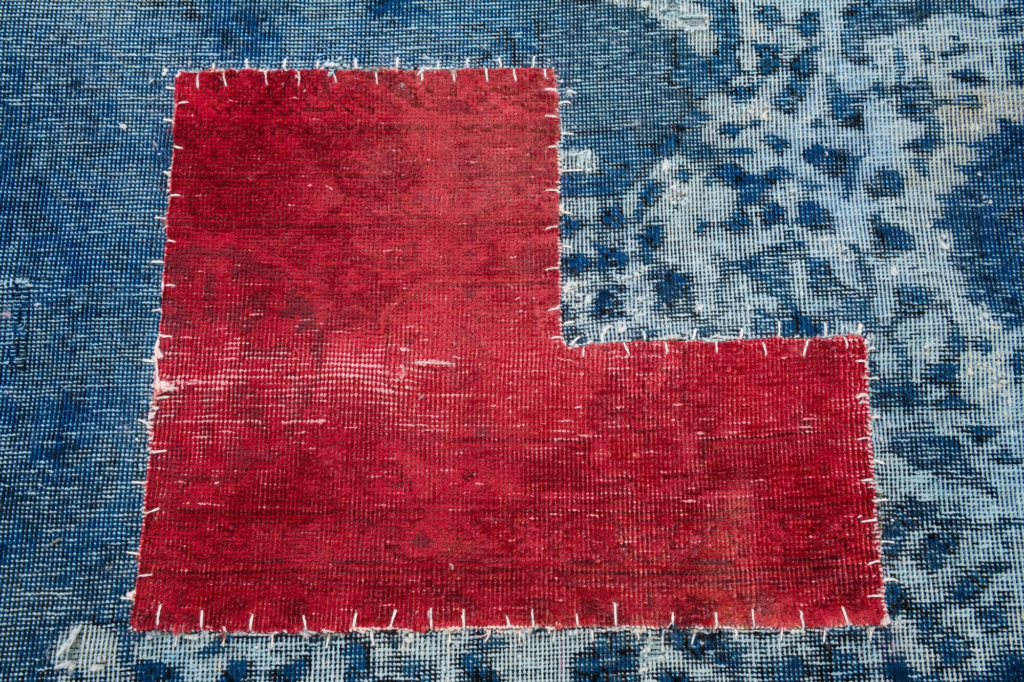 7' x 10' 9 Hand Knotted Ultra Vintage Persian Wool Rug