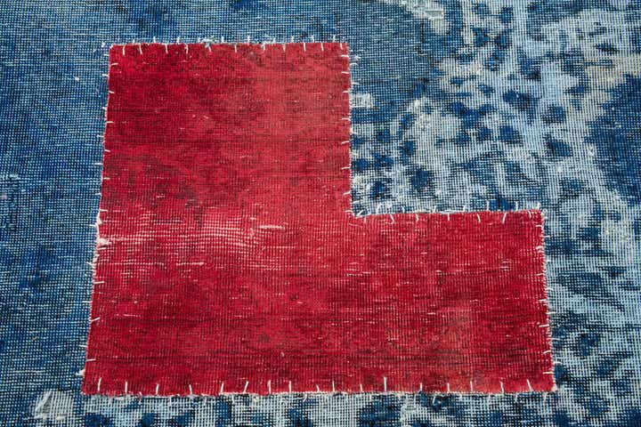 7' x 10' 9 Hand Knotted Ultra Vintage Persian Wool Rug