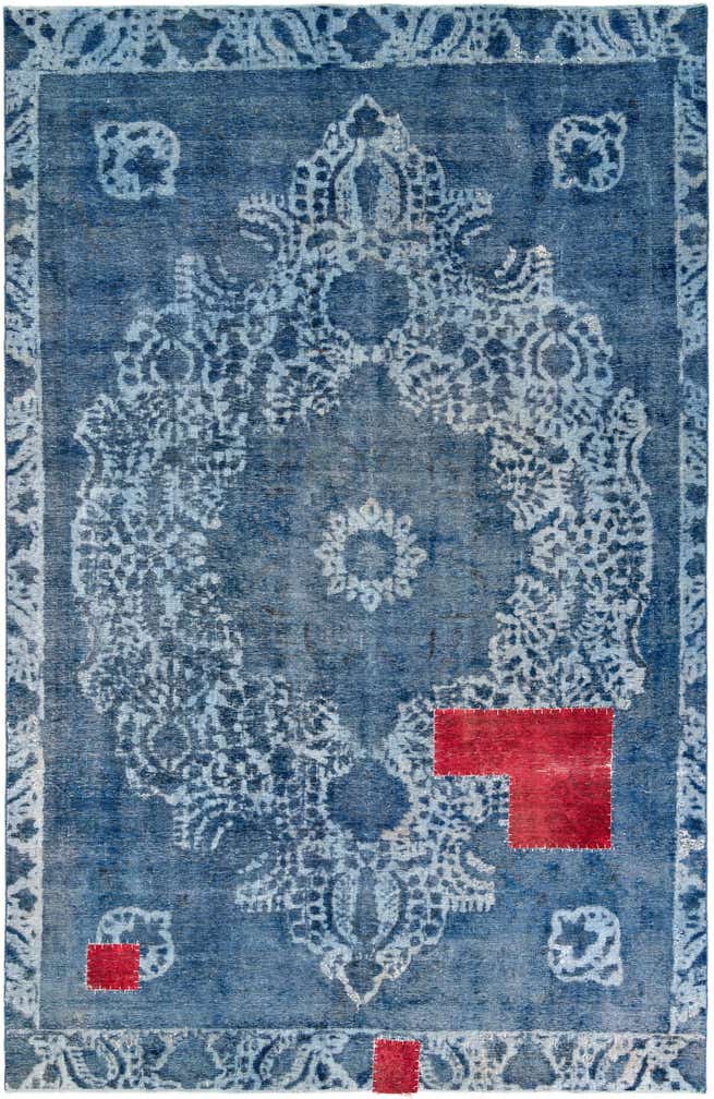 7' x 10' 9 Hand Knotted Ultra Vintage Persian Wool Rug