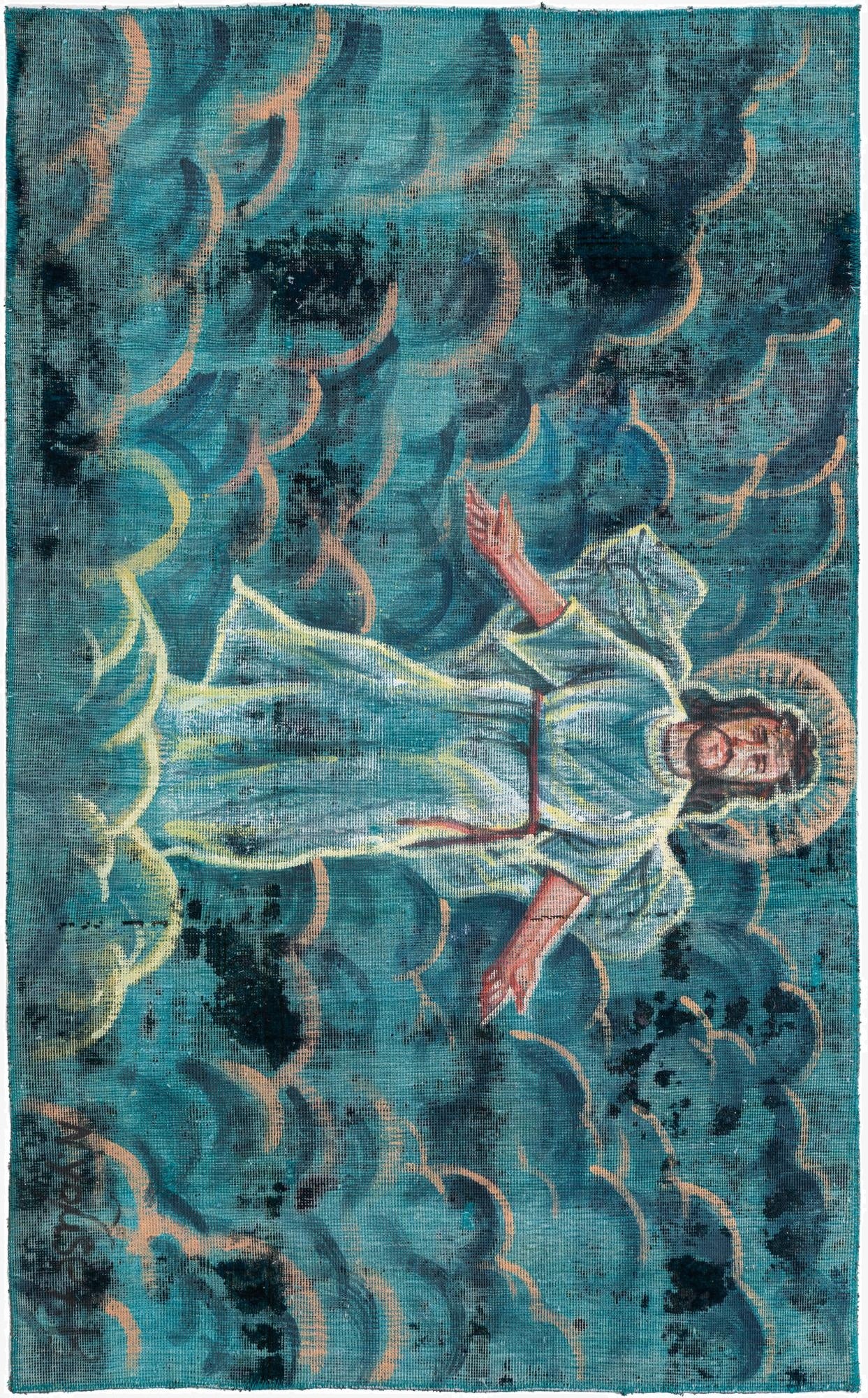 122cm x 198cm  Hand Knotted Ultra Vintage Persian Wool Rug