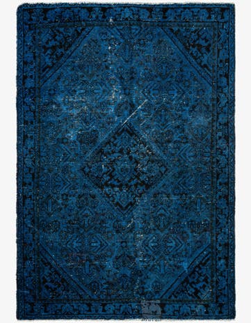 4' 3 x 6' 4 Hand Knotted Ultra Vintage Persian Wool Rug