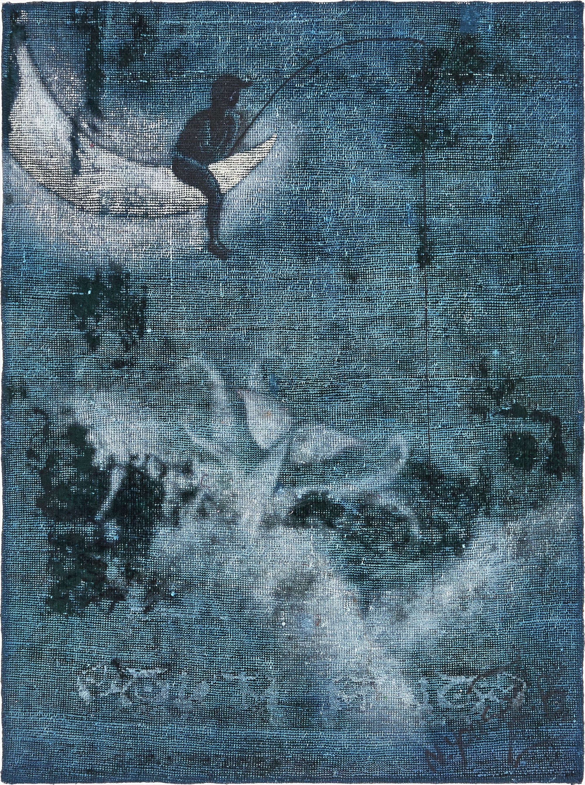 107cm x 145cm  Hand Knotted Ultra Vintage Persian Wool Rug