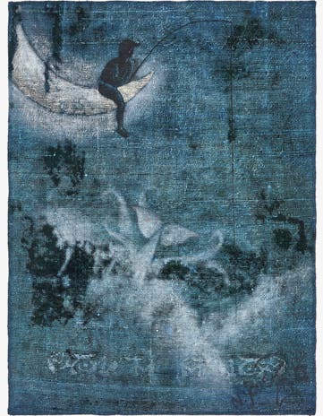 3' 6 x 4' 9 Hand Knotted Ultra Vintage Persian Wool Rug