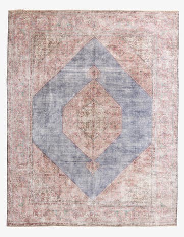 9' 10 x 12' 2 Hand Knotted Ultra Vintage Persian Wool Rug