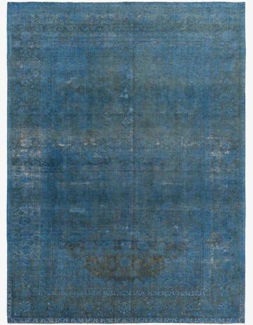 9' x 12' 7 Hand Knotted Ultra Vintage Persian Wool Rug