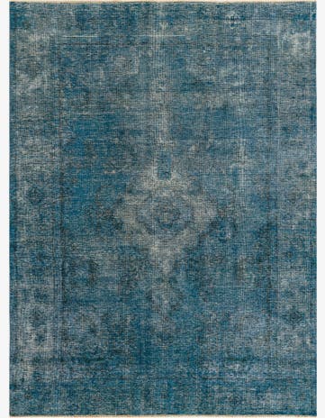 6' 7 x 9' Hand Knotted Ultra Vintage Persian Wool Rug