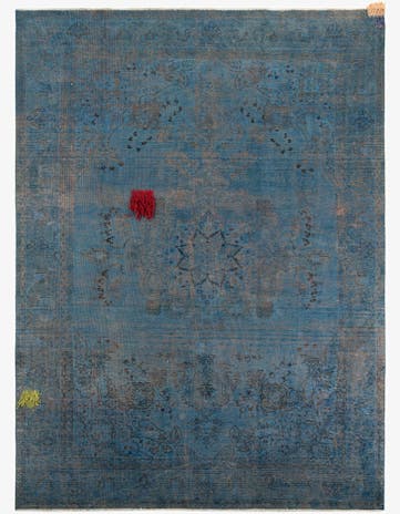 9' 5 x 12' 8 Hand Knotted Ultra Vintage Persian Wool Rug