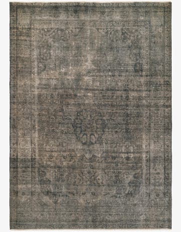 6' 7 x 9' 4 Hand Knotted Ultra Vintage Persian Wool Rug