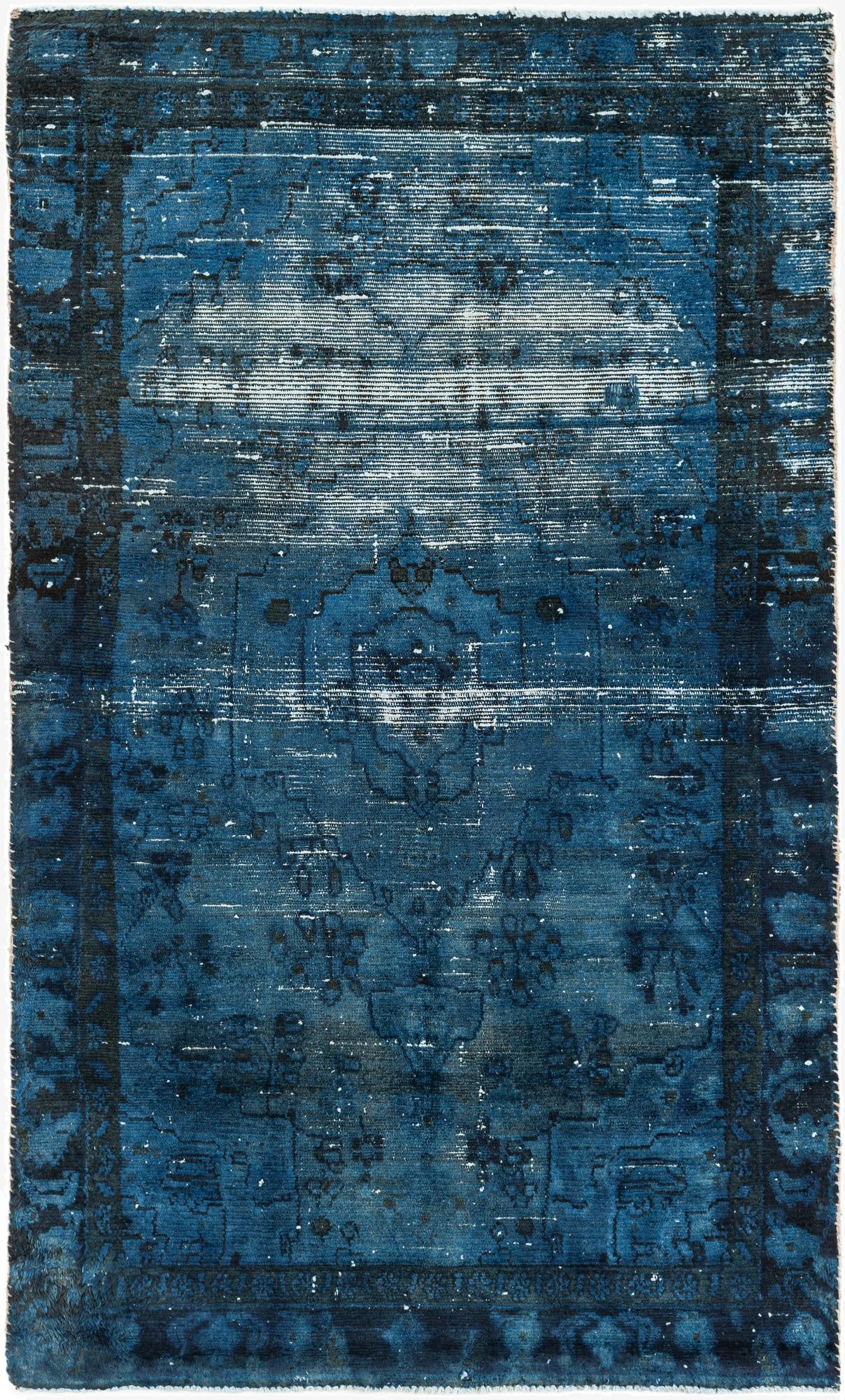 4' x 6' 5  Hand Knotted Ultra Vintage Persian Wool Rug