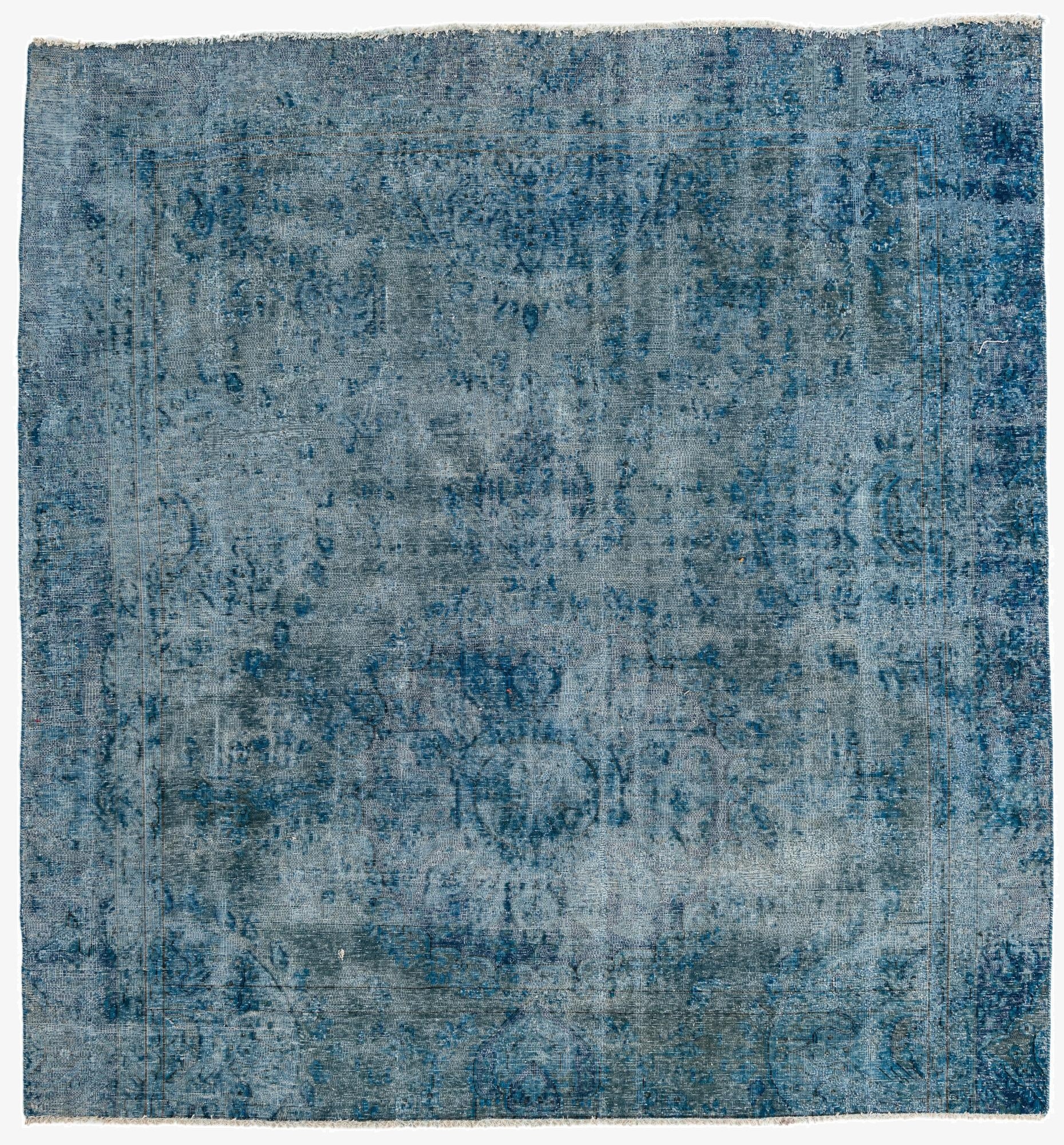 7' 3 x 7' 7  Hand Knotted Ultra Vintage Persian Wool Rug