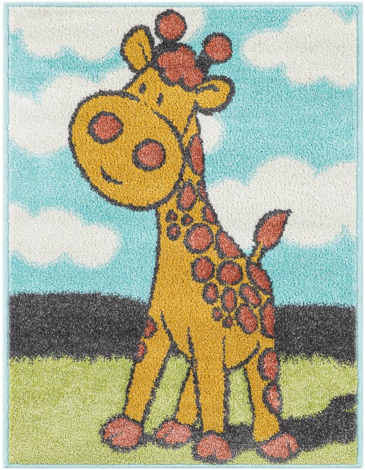 Detail image of 2' 2 x 3' 1 Giraffe Whimsy Kids Rug