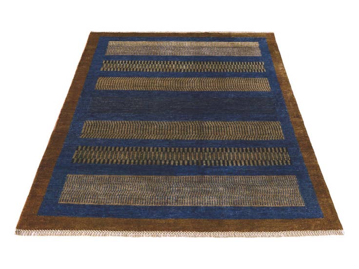 Detail image of 3' 11 x 5' 9 Hand Knotted Ziegler Modern Rug