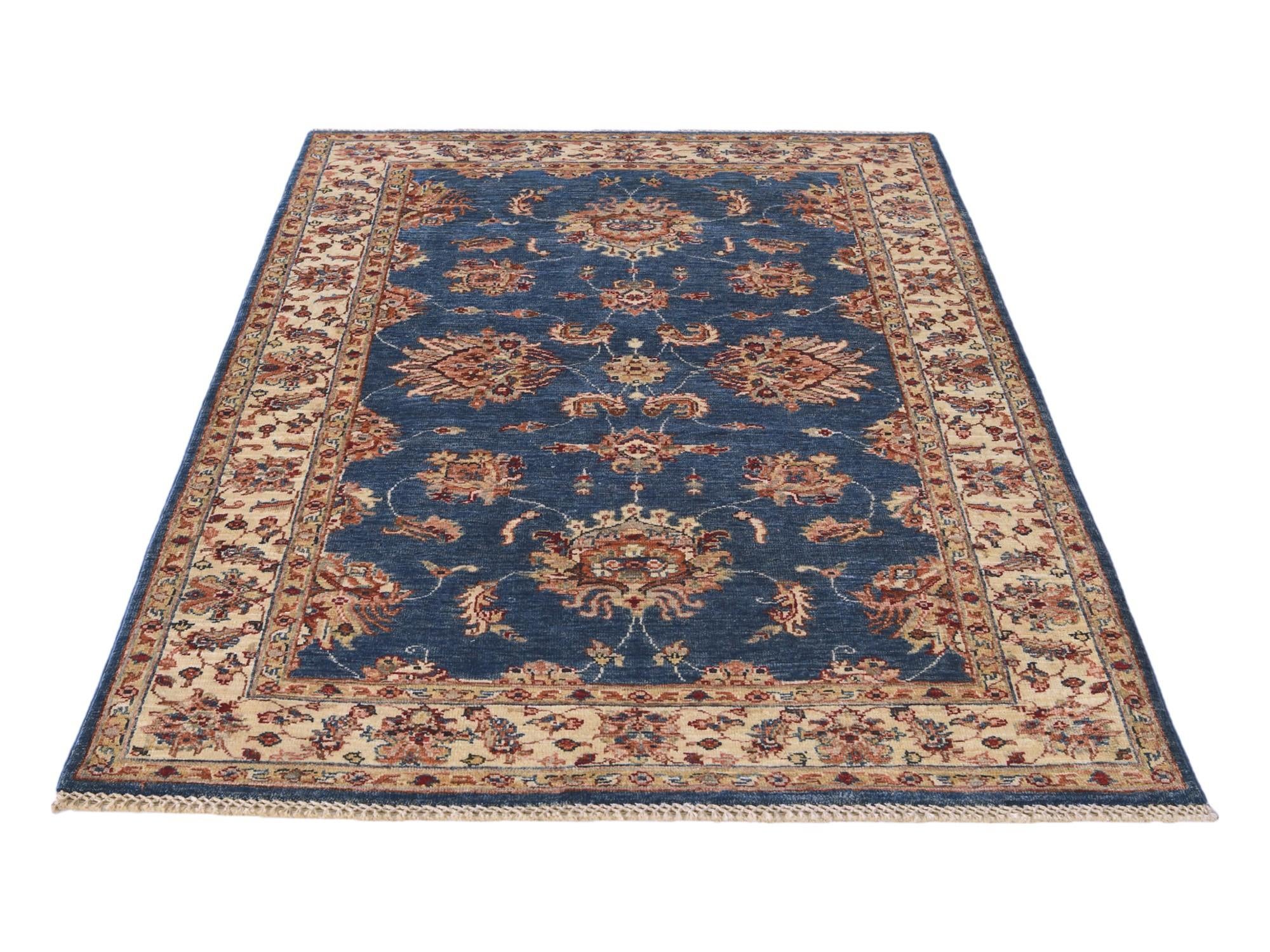 4' 1 x 6' 3 Hand Knotted Ziegler Rug