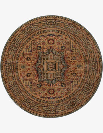 Blue Amina Round Rug
