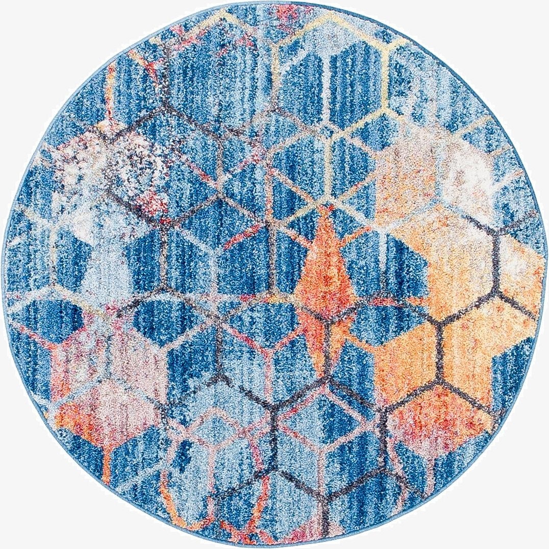 100cm x 100cm Prism Round Rug