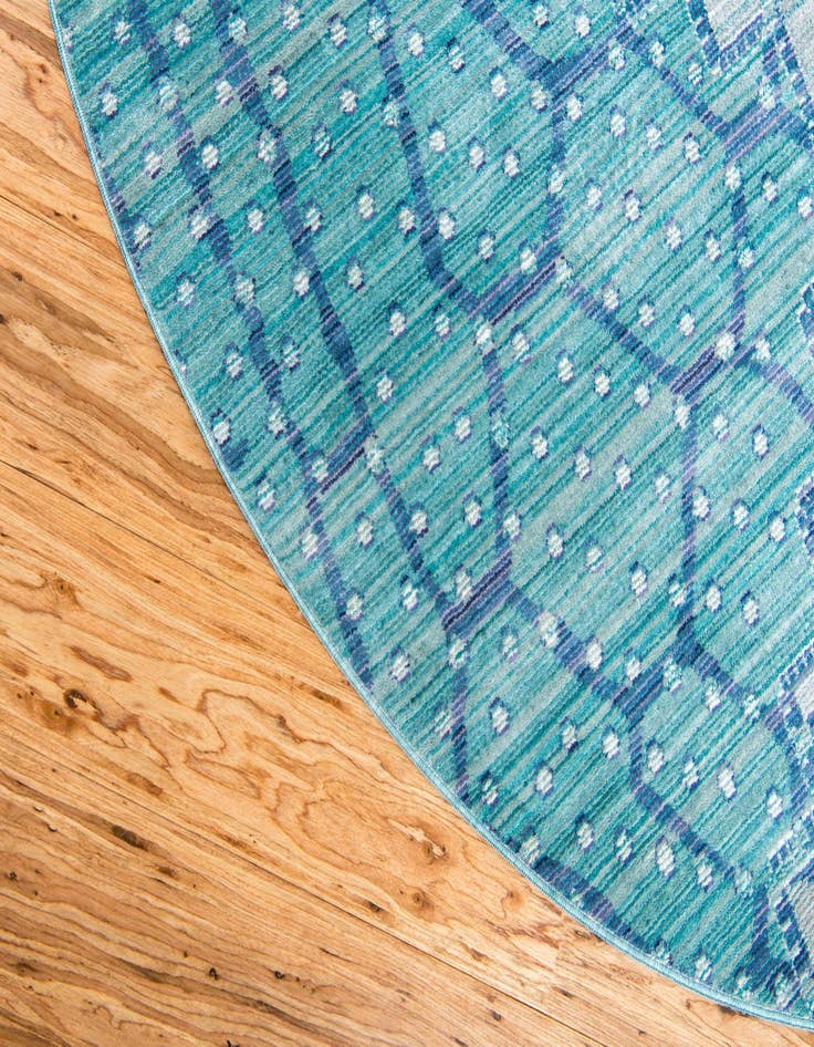 Detail image of 6' x 6' Aqua Round Rug