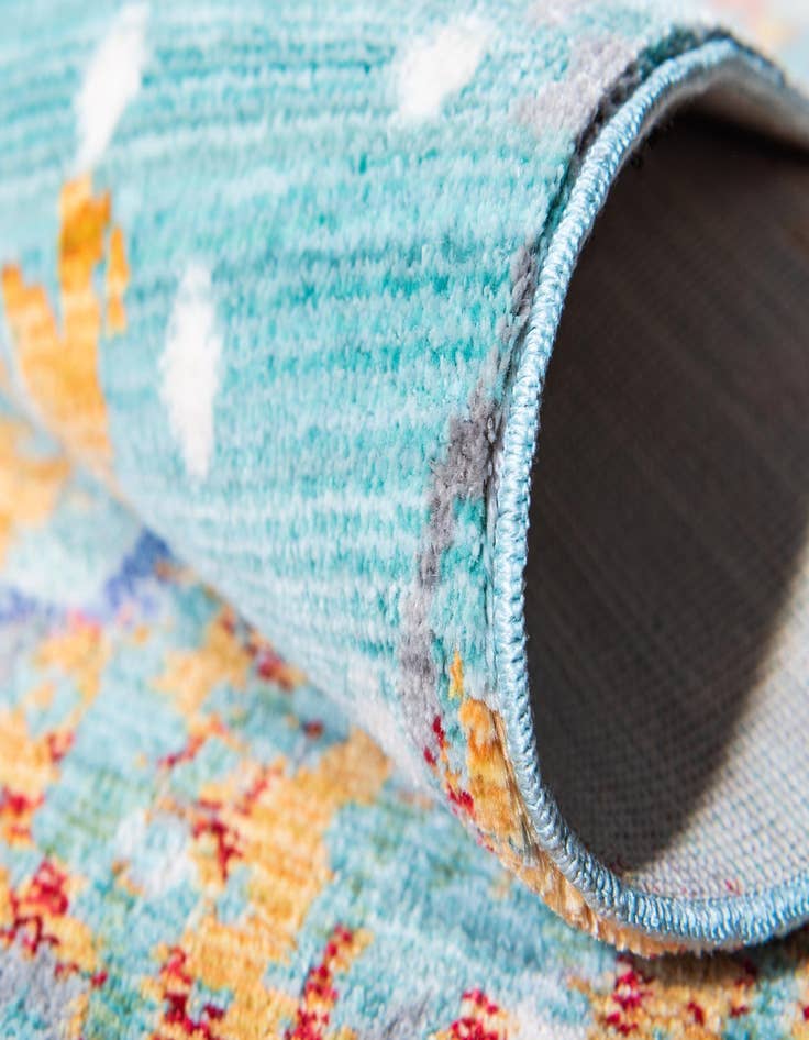 Detail image of 6' x 6' Aqua Round Rug