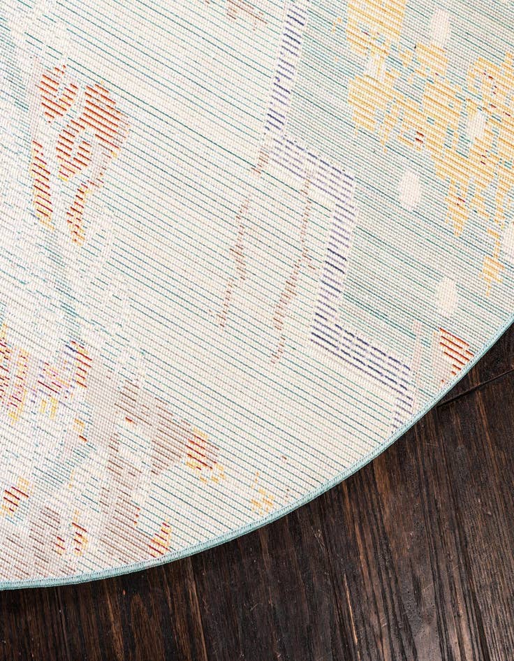 Detail image of 6' x 6' Aqua Round Rug
