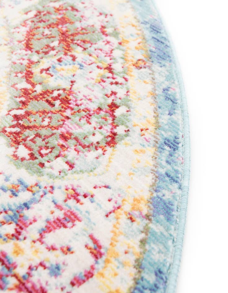 Detail image of 6' x 6' Aqua Round Rug