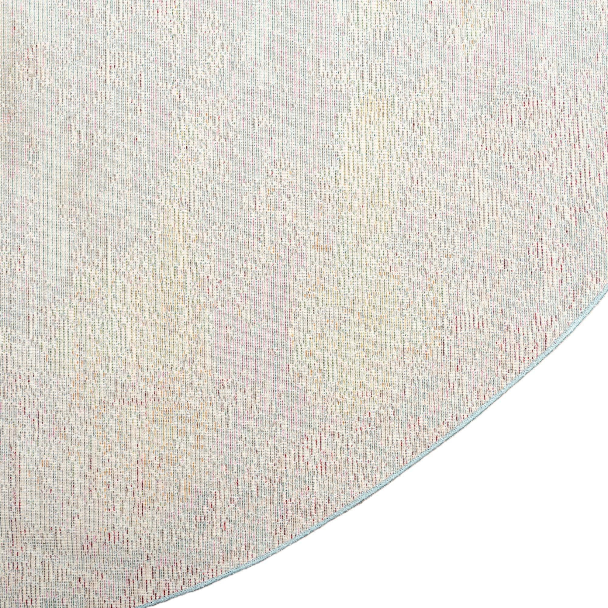 6' x 6' Aqua Round Rug