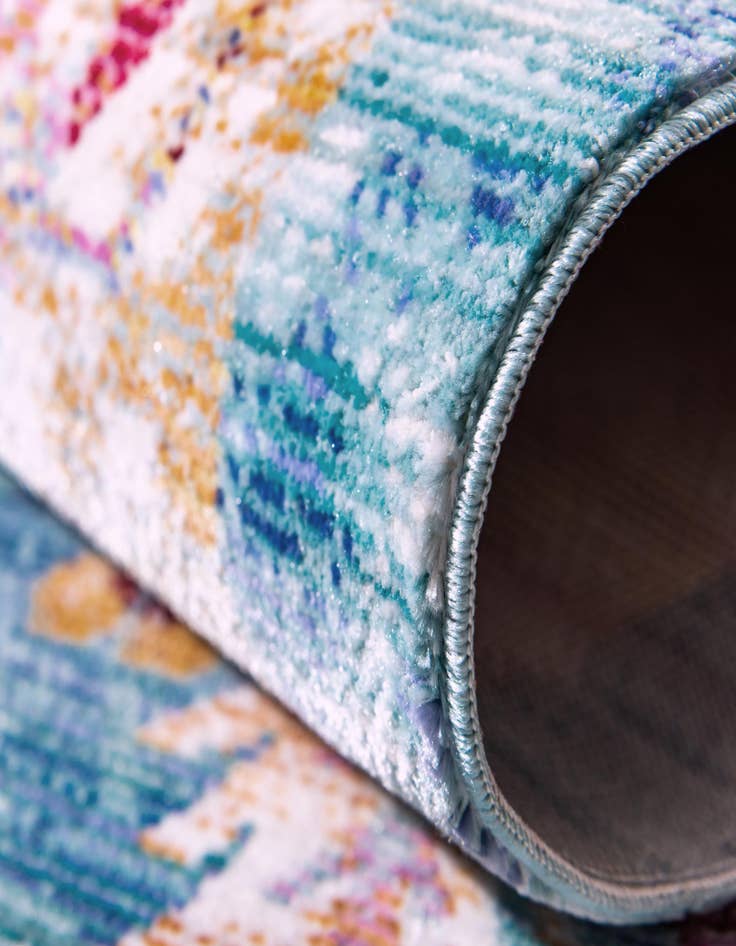 Detail image of 6' x 6' Aqua Round Rug