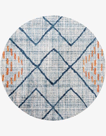Blue Aramis Round Rug