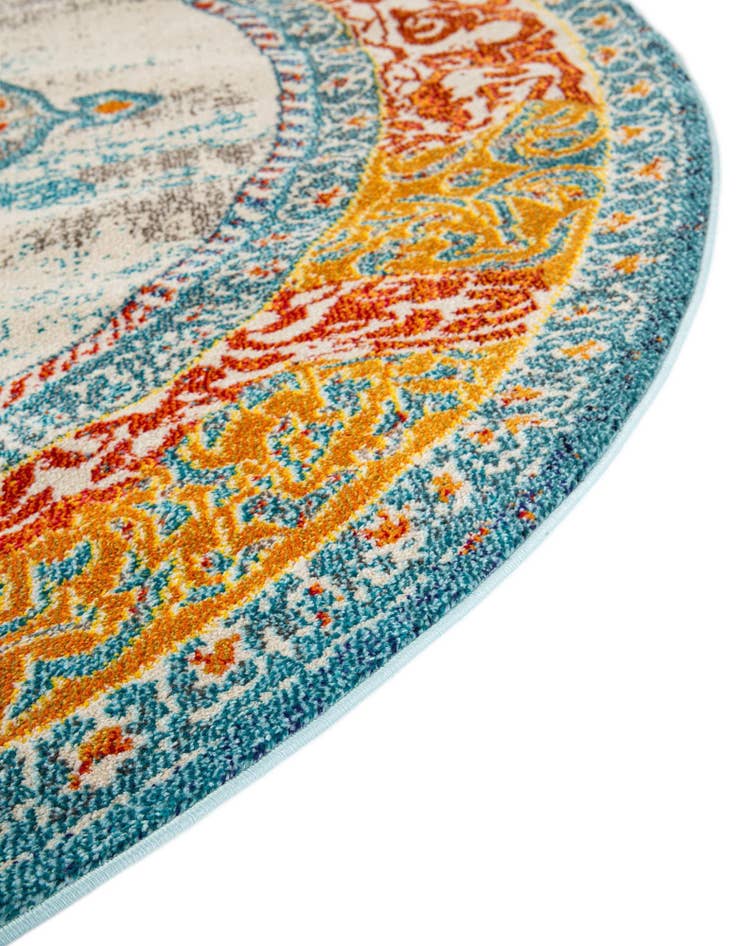 Detail image of 4' x 4'  Washable Arte Round Rug