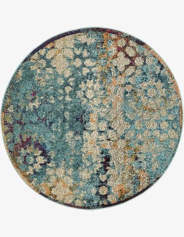 4' x 4' Washable Arte Round Rug
