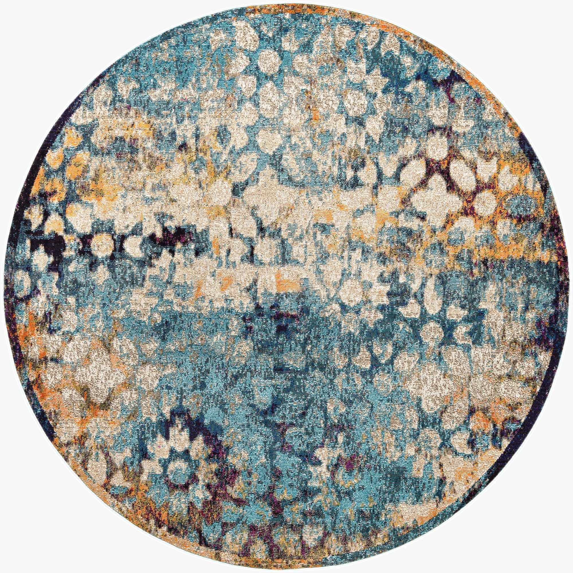 8' x 8'  Washable Arte Round Rug