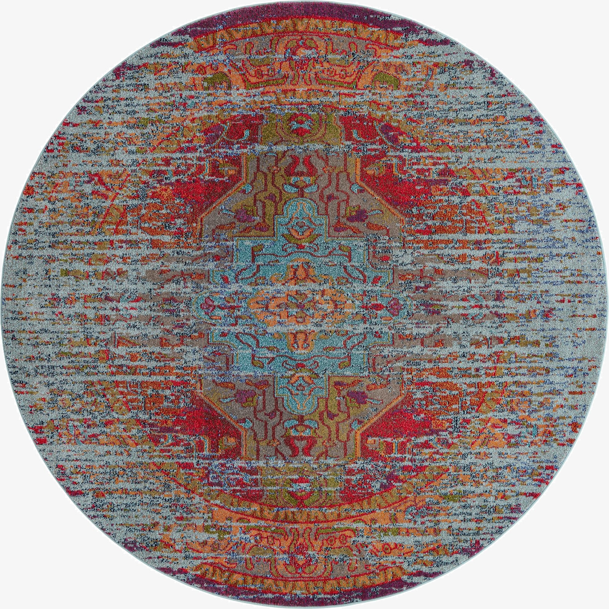 8' x 8'  Washable Arte Round Rug