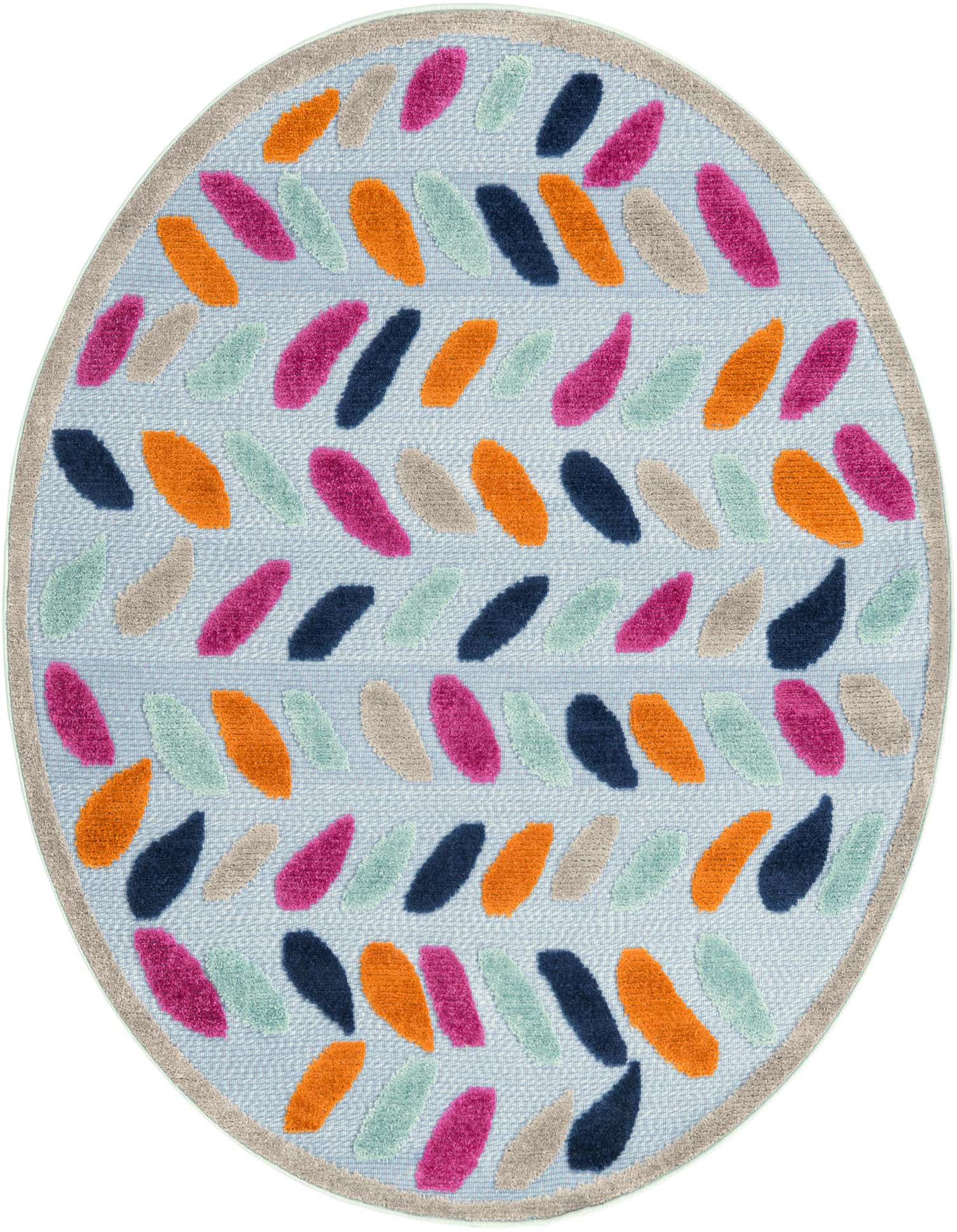 5' 3 x 5' 3 Easy-Clean Aruba Indoor / Outdoor Round Rug