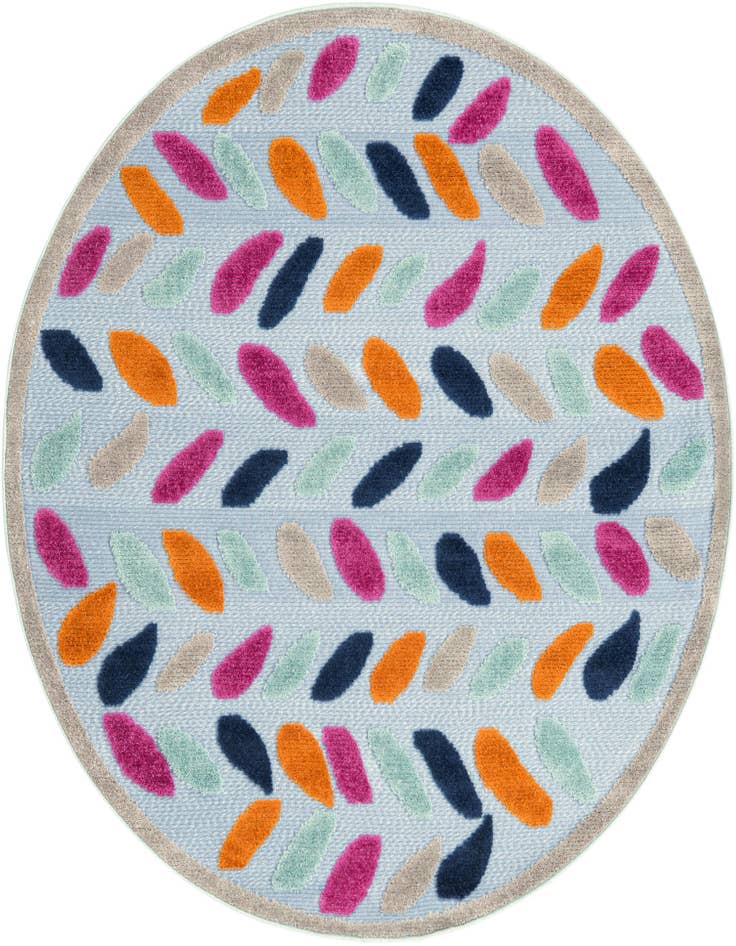 Detail image of 5' 3 x 5' 3 Easy-Clean Aruba Indoor / Outdoor Round Rug