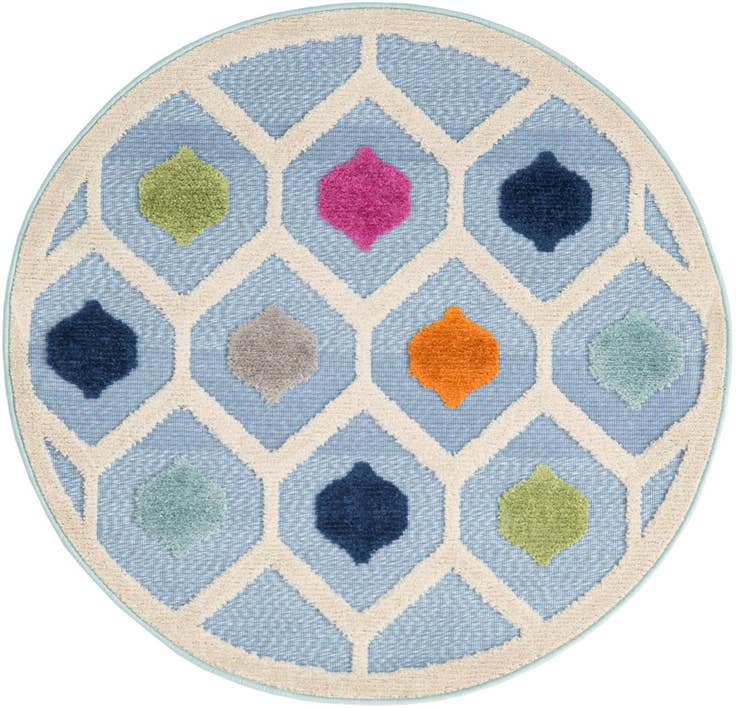 Detail image of 3' 3 x 3' 3 Easy-Clean Aruba Indoor / Outdoor Round Rug