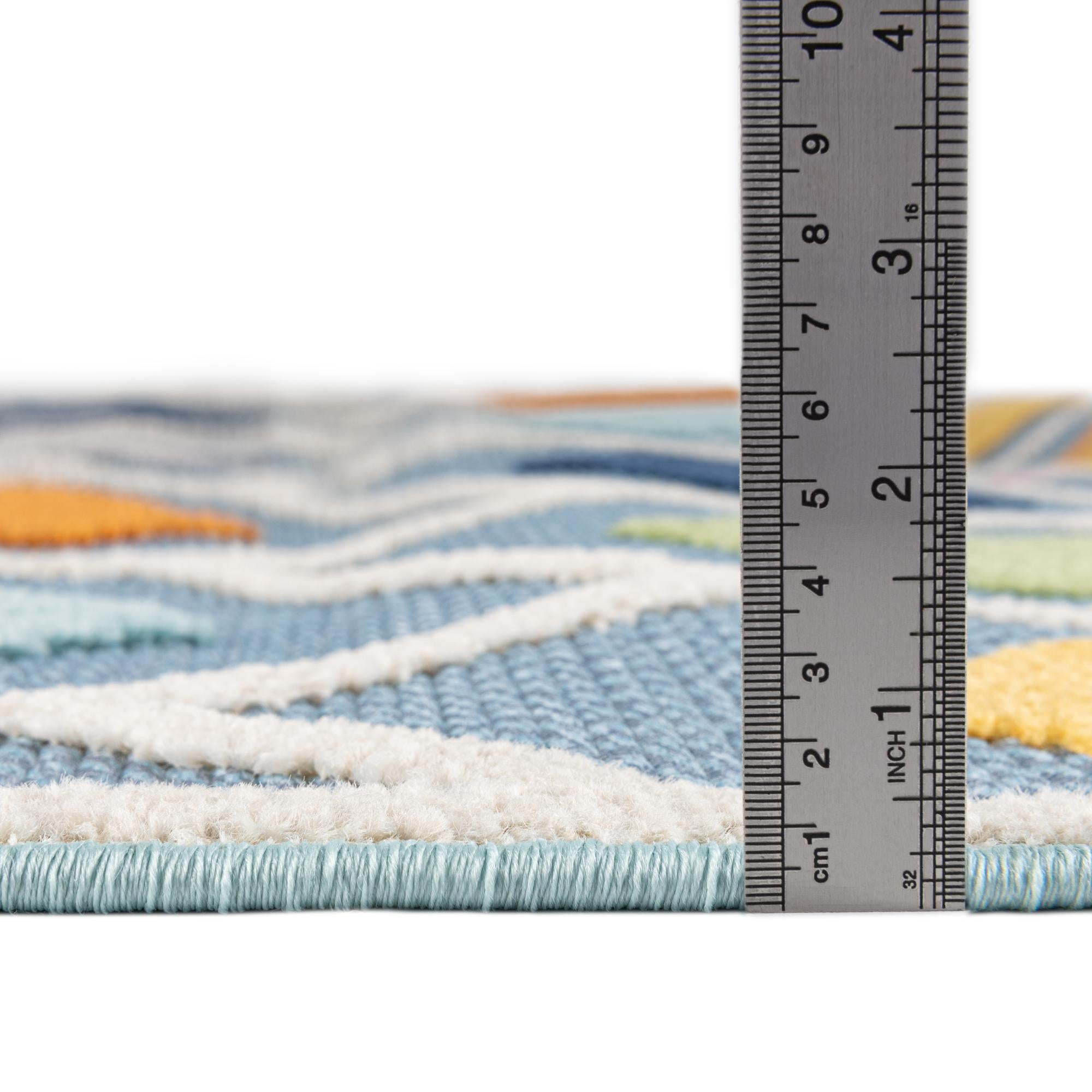 3' 3 x 3' 3 Easy-Clean Aruba Indoor / Outdoor Round Rug