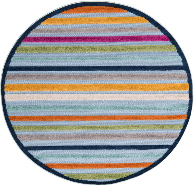 Detail image of 5' 3 x 5' 3 Easy-Clean Aruba Indoor / Outdoor Round Rug