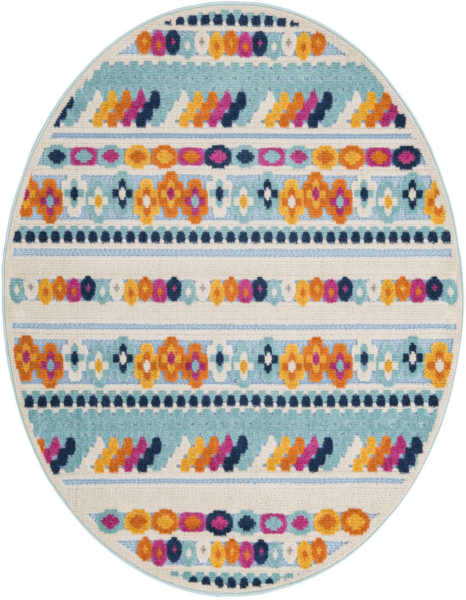 5' 3 x 5' 3 Easy-Clean Aruba Indoor / Outdoor Round Rug