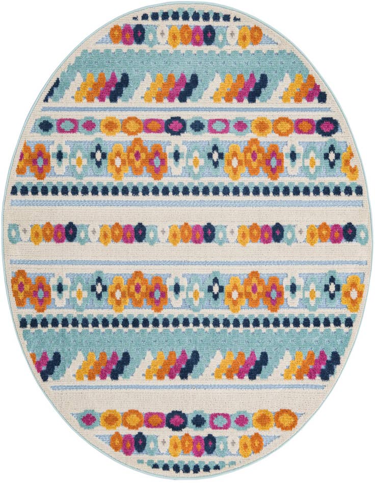 Detail image of 5' 3 x 5' 3 Easy-Clean Aruba Indoor / Outdoor Round Rug