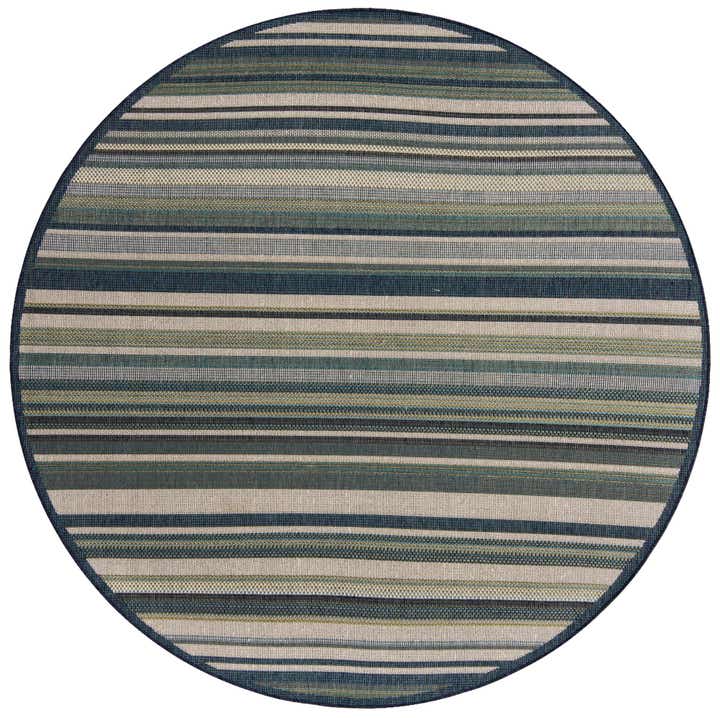 7' 10 x 7' 10 Easy-Clean Baja Indoor / Outdoor Round Rug