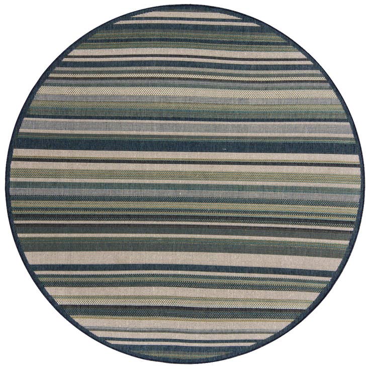 Detail image of 7' 10 x 7' 10 Easy-Clean Baja Indoor / Outdoor Round Rug