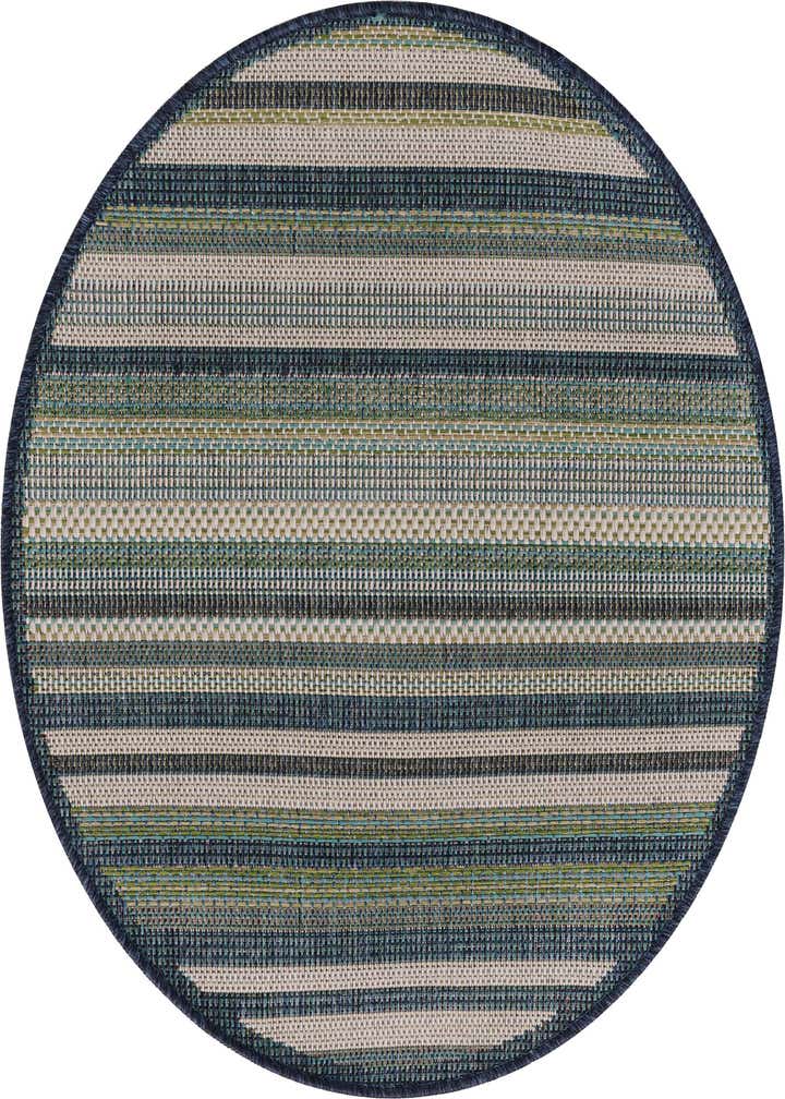 3' 3 x 3' 3 Easy-Clean Baja Indoor / Outdoor Round Rug