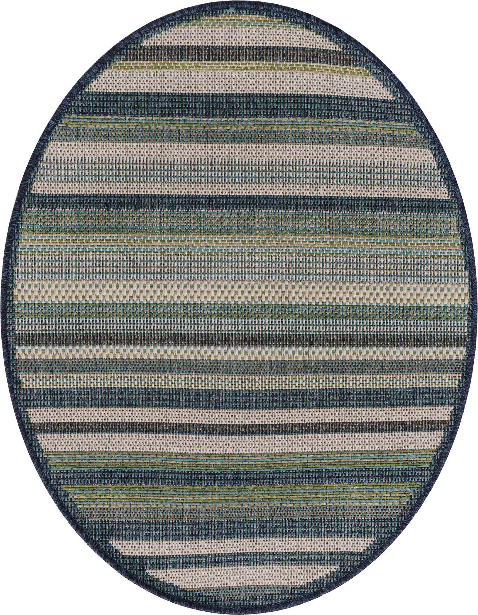 3' 3 x 3' 3 Easy-Clean Baja Indoor / Outdoor Round Rug