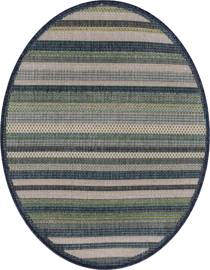 Detail image of 3' 3 x 3' 3 Easy-Clean Baja Indoor / Outdoor Round Rug