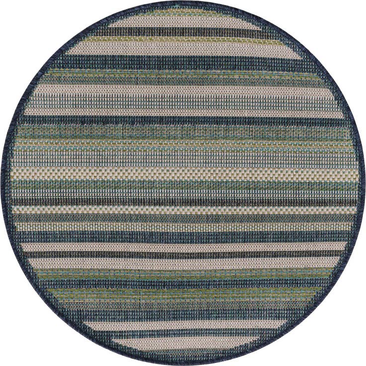 Detail image of 3' 3 x 3' 3 Easy-Clean Baja Indoor / Outdoor Round Rug