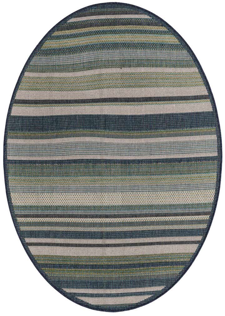 5' 3 x 5' 3 Easy-Clean Baja Indoor / Outdoor Round Rug