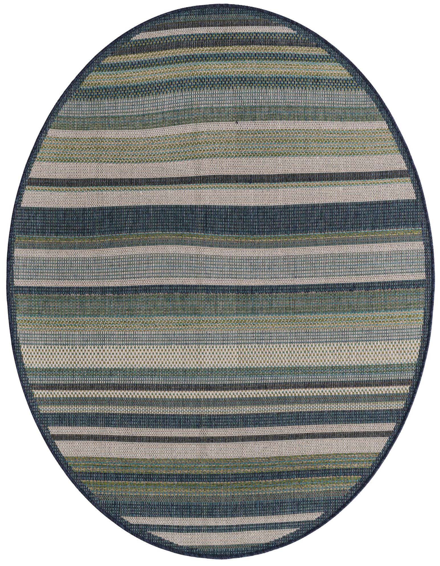 5' 3 x 5' 3 Easy-Clean Baja Indoor / Outdoor Round Rug