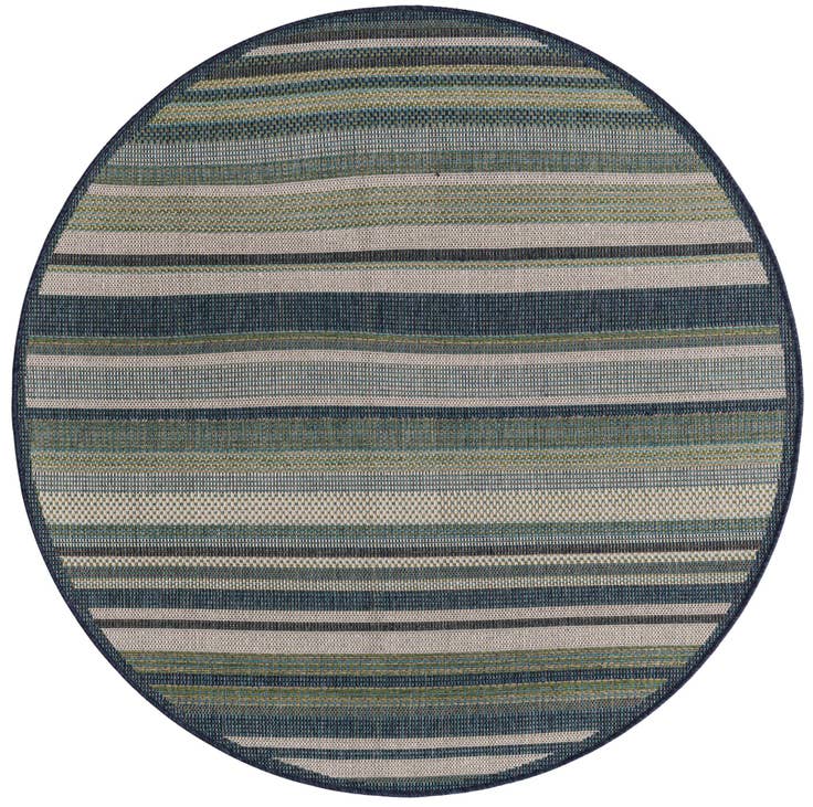 Detail image of 5' 3 x 5' 3 Easy-Clean Baja Indoor / Outdoor Round Rug