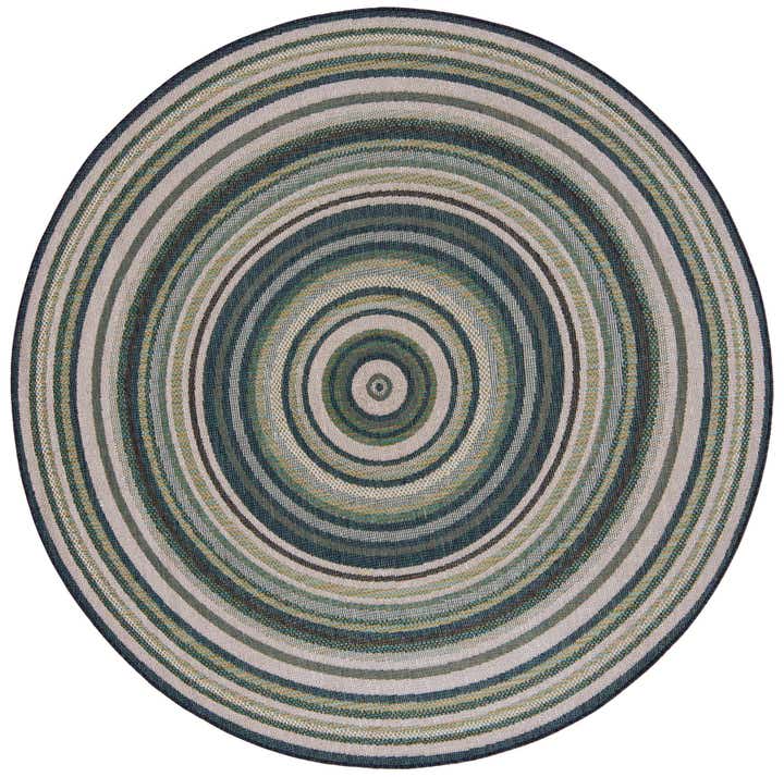 7' 10 x 7' 10 Easy-Clean Baja Indoor / Outdoor Round Rug