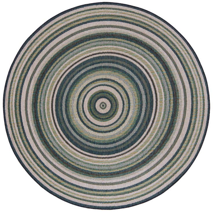 Detail image of 7' 10 x 7' 10 Easy-Clean Baja Indoor / Outdoor Round Rug