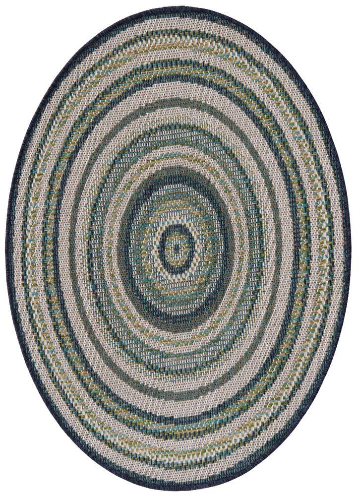 3' 3 x 3' 3 Easy-Clean Baja Indoor / Outdoor Round Rug